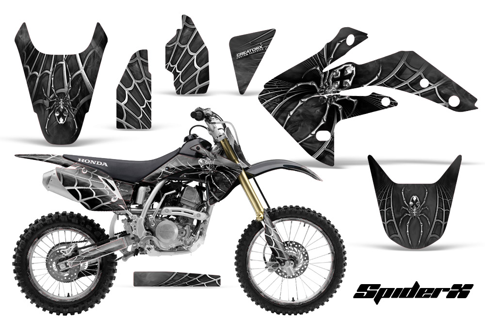 Honda CRF150R 07-10 Graphics Kit SpiderX Silver NP Rims